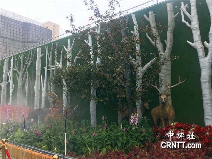 中评镜头:北京晴热 西单开启喷雾生态墙